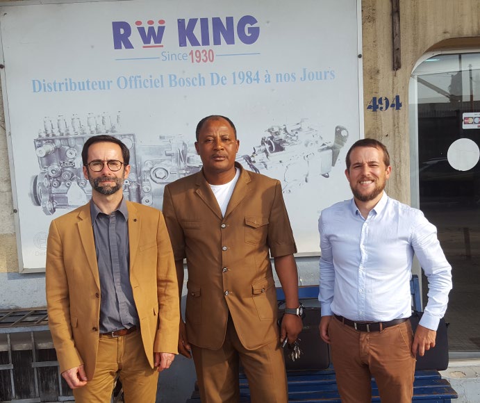 Visit RW King by Christophe Guilbert (MTEEF – Product Manager – Mitsubishi Generator Sets), Bernard Tiobou (RW King – Sales Manager) and Jérôme Taugourdeau (MTEEF – Sales Engineer)